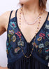 Boho Necklace, Blue Amazonite, Seed Beads Rose Quartz